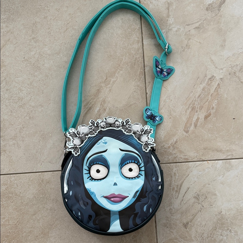 Loungefly Teal and Black Crossbody Bag